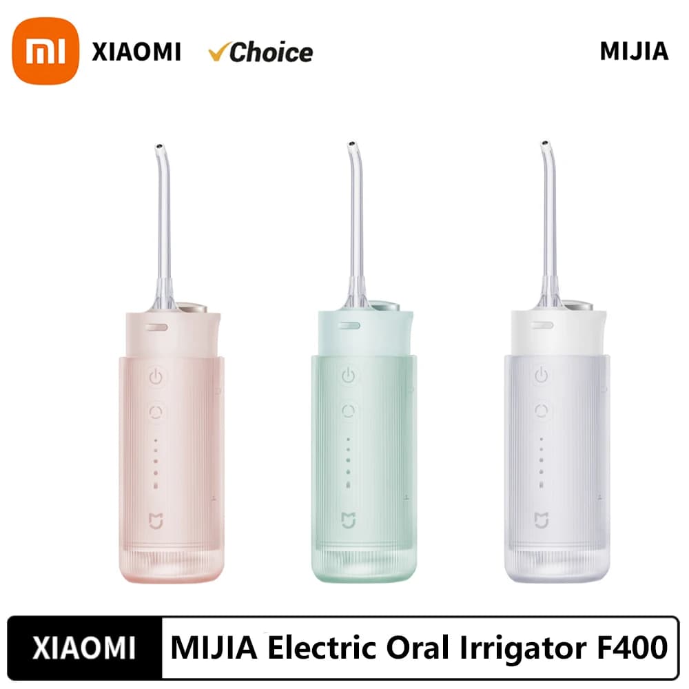 XIAOMI MIJIA Tragbare Munddusche F400 4 Modi 200 ml Wassertank 1700 Zeit/m Wasserspray Einziehbare Munddusche Flosser Pick Jet