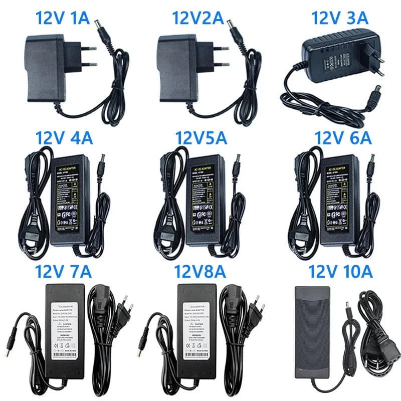 AC DC 220V auf 12V Schaltnetzteil-Adapter AC zu DC 12V 1A 2A 3A 4A 5A 6A 8A 10A Transformator LED 12V Netzteil SMPS