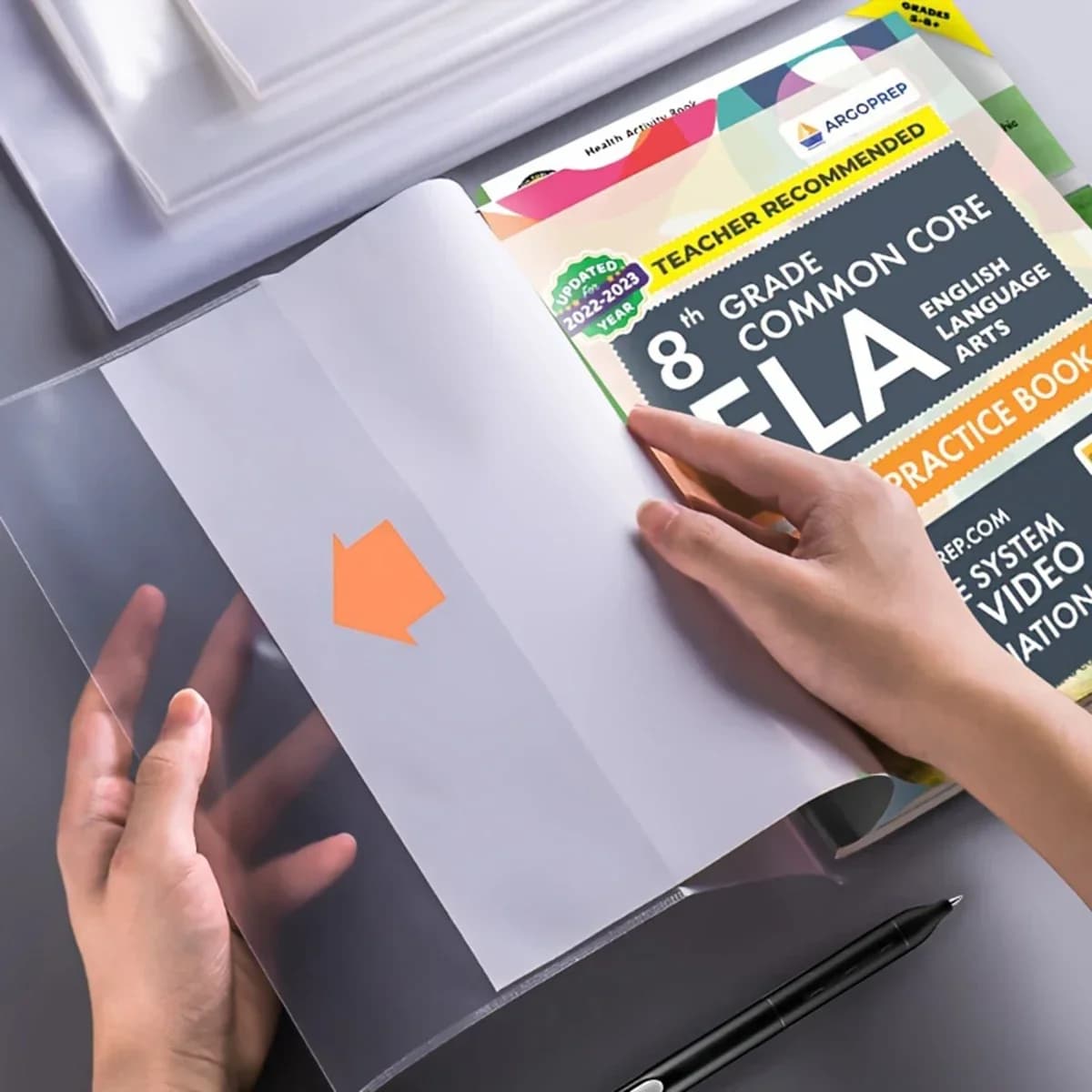 10PCS A4/16K/A5 Transparente Kunststoff Buch Abdeckung Selbst-Klebe Verschluss Wasserdichte und Verschleiß-beständig Bücher PVC Schutzhülle