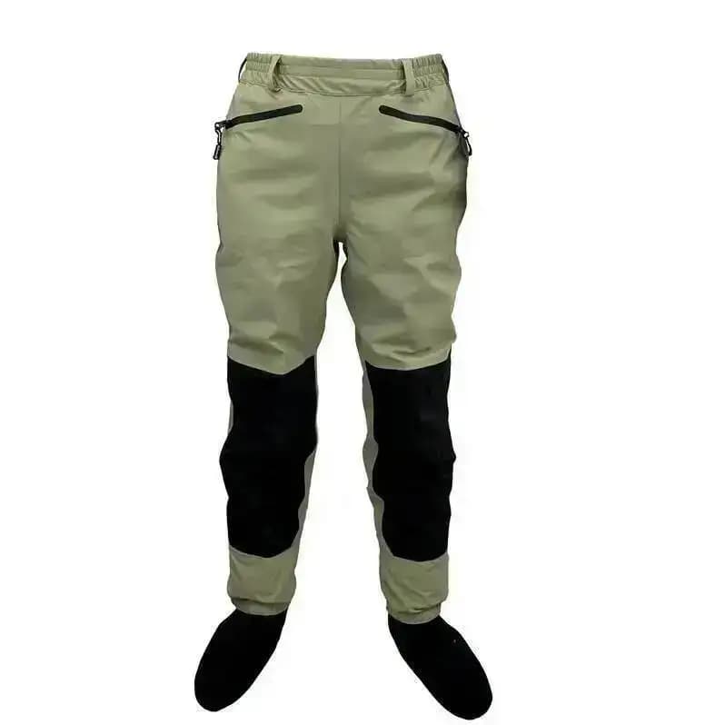 3-lagige, atmungsaktive, wasserdichte Wathose zum Fliegenfischen an der Taille, Strumpffüße, hohe Hose, Wathose, langlebige Entenjagd-Wathose