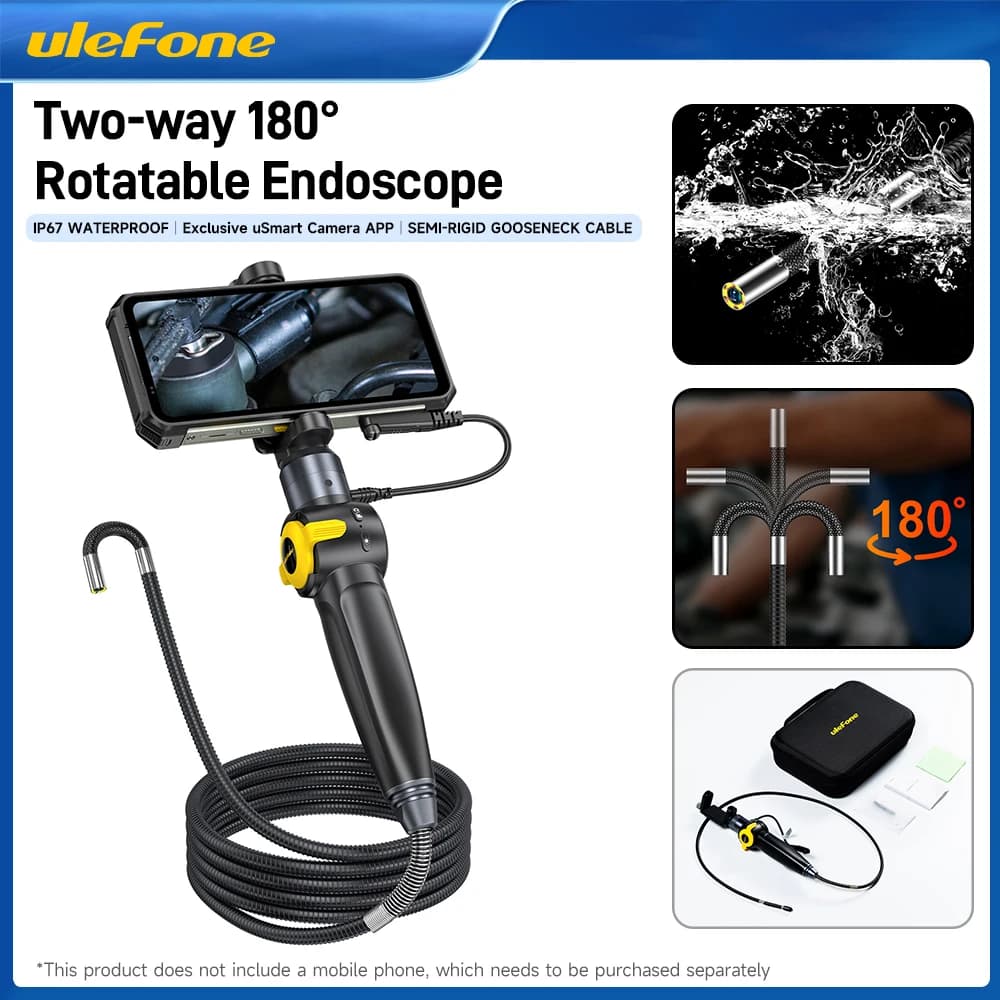 Ulefone Zwei-Wege 180 °   Rotierendes wasserdichtes Endoskop/Für ARMOR 24/Power Armor 19 Serie,/Power Armor 18 Serie