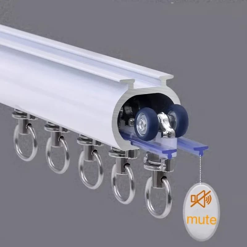 Verdickte Schienenstärke aus Aluminiumlegierung, 3,6 mm, ein- und doppelseitige Deckeninstallation mit Anschlüssen, maßgeschneiderten Abmessungen.
