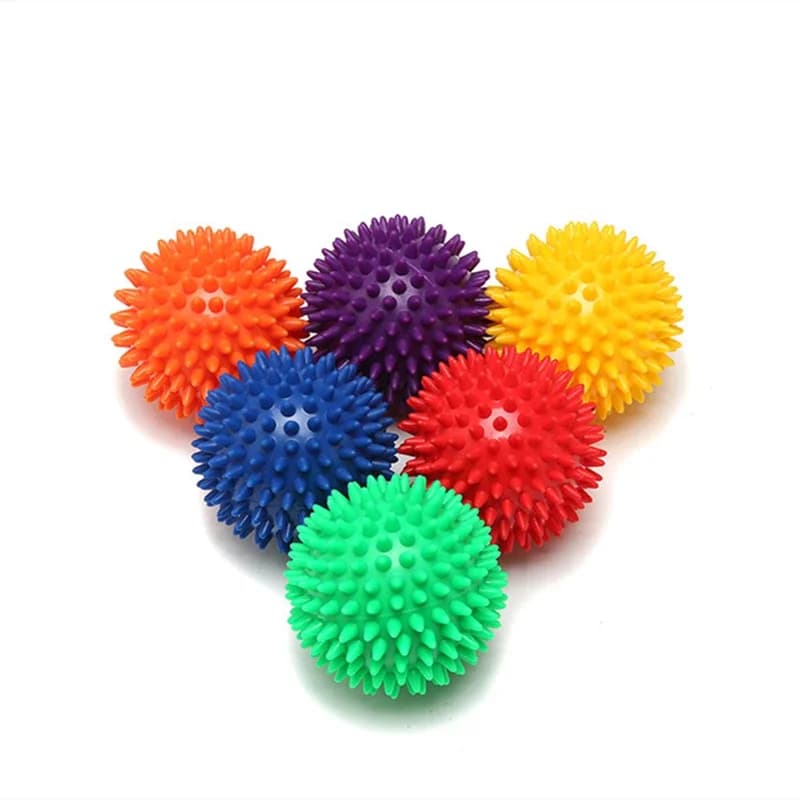 7cm Fitness-Physiotherapie PVC-Ball Harter Massageball mit Noppen zur Linderung von Plantarfasziitis Tragbares Gerät für Körperaufbau und Sport