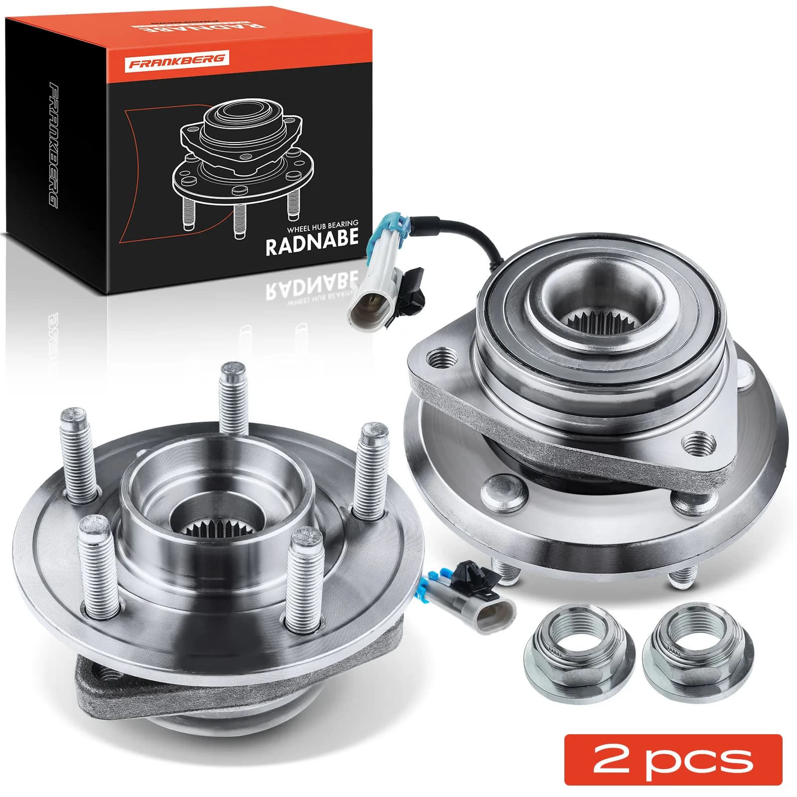 Frankberg 2x Radnabe Radlagersatz Vorderachse beidseitig für Chevrolet Captiva Opel Antara 2.0L 2.4L 3.2L 2006-2017 VKBA7437