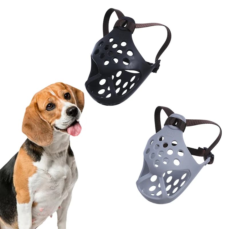 Vet-Checked Short Snout Dog Muzzle – atmungsaktives Mesh-Design für französische Bulldoggen, Möpse |   Leicht und bissfest