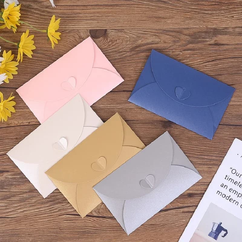 50 teile/los Umschlag hochwertige 250g Perl glanz papier Liebe Schnalle Umschläge für Hochzeits einladung Geschäft liefert Briefpapier
