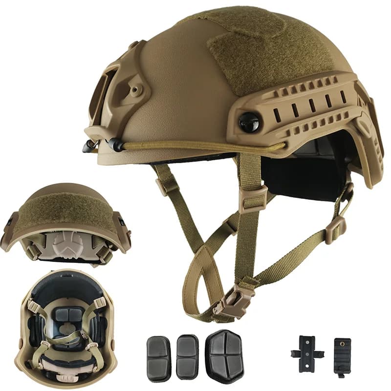 FAST Tactical Riot Helm ABS 4-Punkt-Aufhängung, verstellbarer Kopfumfang für militärischen CS-Airsoft-Schutz im Freien