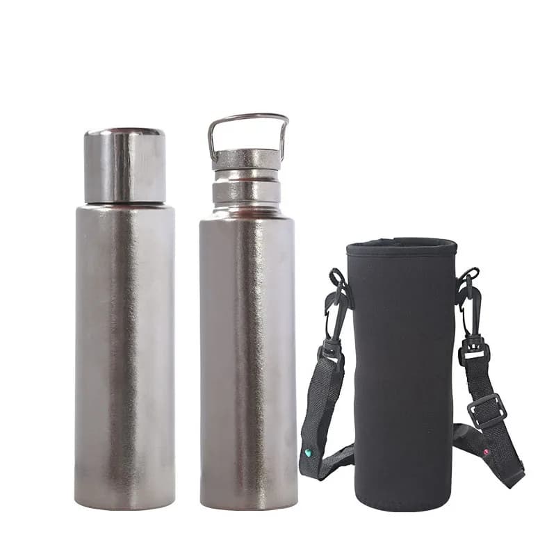 820 ml Thermosbecher mit großem Fassungsvermögen/isolierter Wasserkocher, doppelschichtige Isolierflaschen aus reinem Titan, Trinkgeschirr,