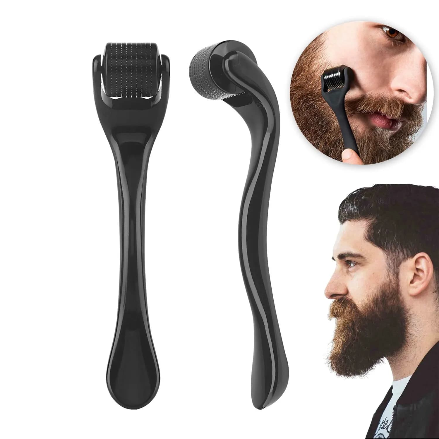 540 nadeln für gesichts körper haar wachstum derma roller für haut bart 0,2mm 0,25mm 0,3mm nadel micro face roll werkzeug
