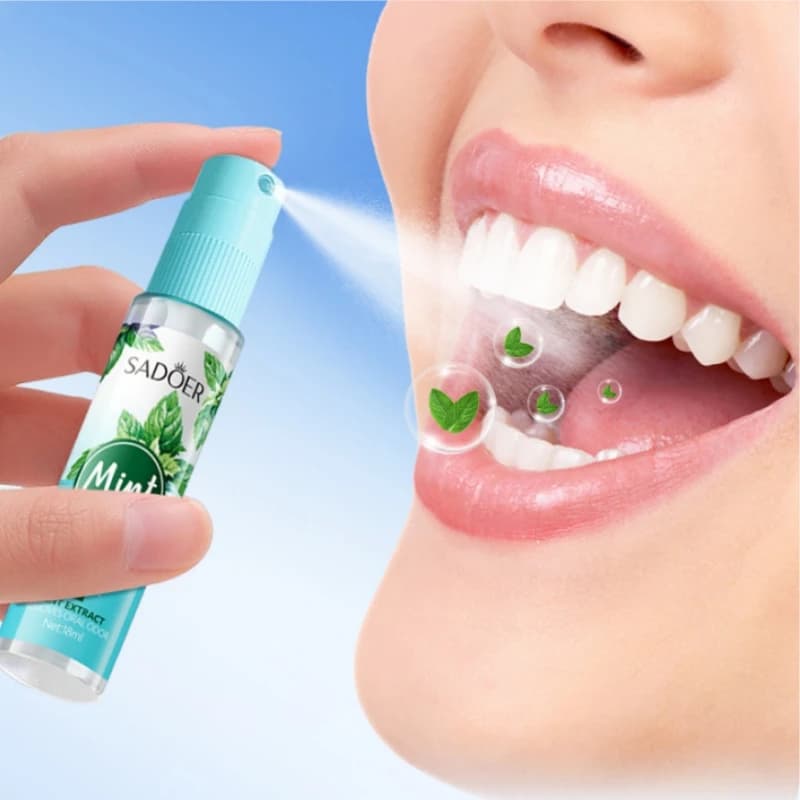 Mint- und Pfirsich-Aromatisiertes Frisches Mundspray zur Erfrischung des Atems und Beseitigung von Mundgeruch