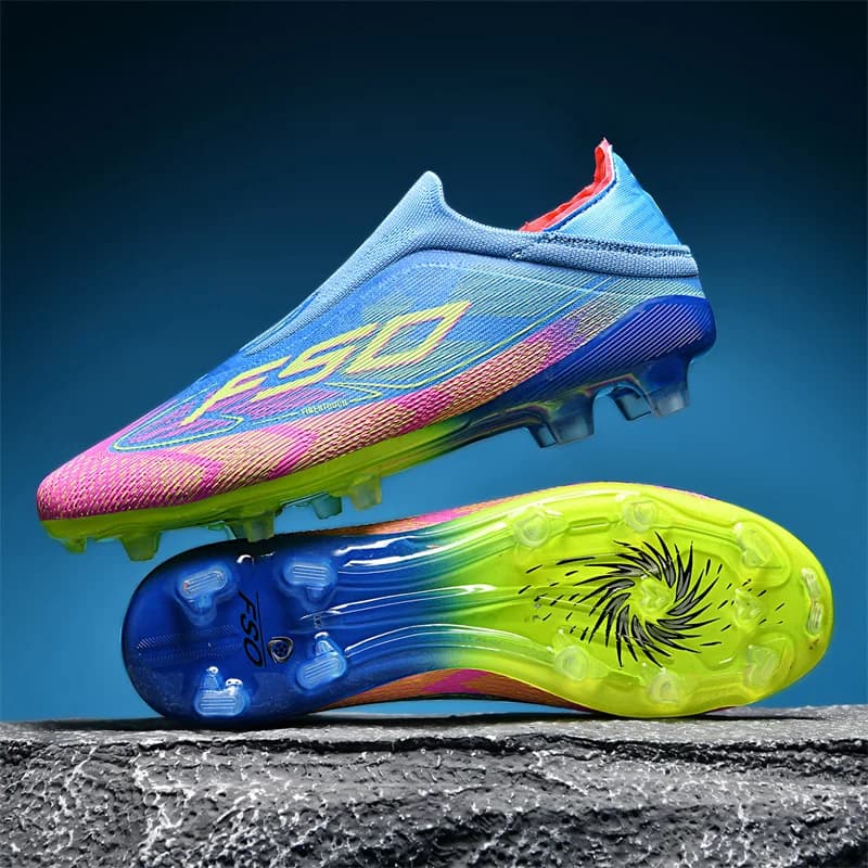 Neue Herren-Fußballschuhe: Hochwertige Fußballschuhe, Sneakers für Hallen- und Rasenplätze, Rutschfeste Stollenschuhe, Mittelhohe