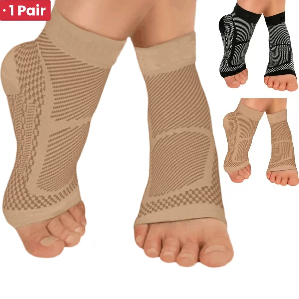 1 Paar Sport Knöchelstütze Klammer Kompressionshülse Plantarfasziitis Socke für Achillessehnenentzündung Gelenkschmerzen Schwellungen Fersensporn
