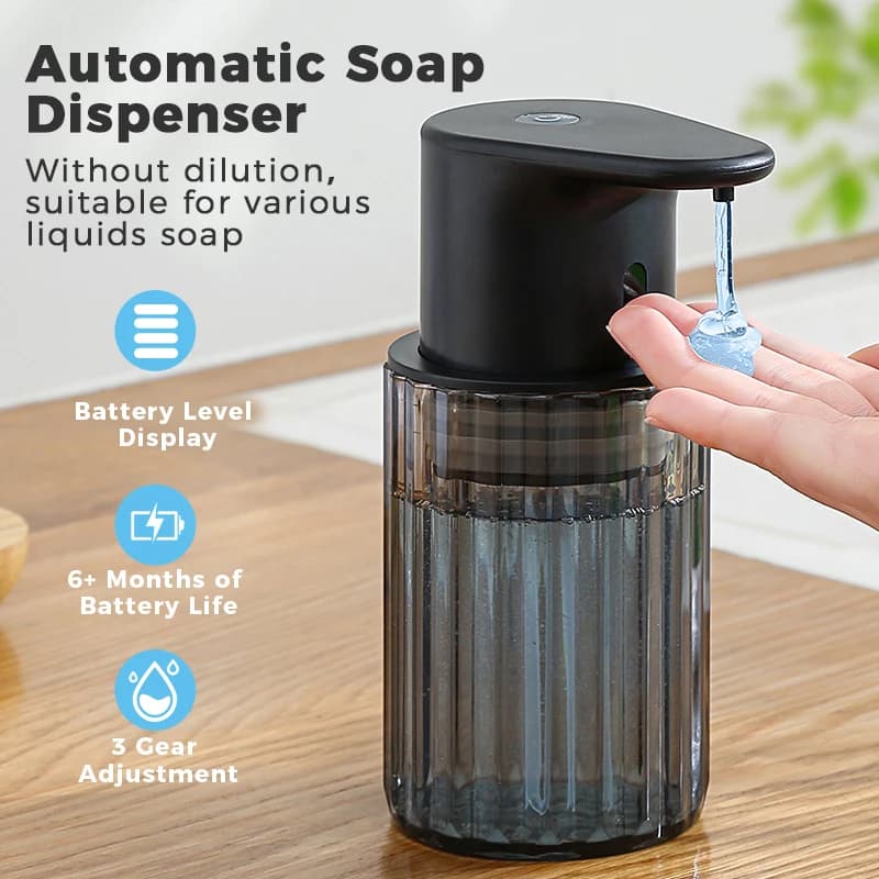 Küche 300 ml Automatischer Flüssigseifenspender USB wiederaufladbar Touchless Hand Hohe Kapazität Waschmittel Badezimmerspender