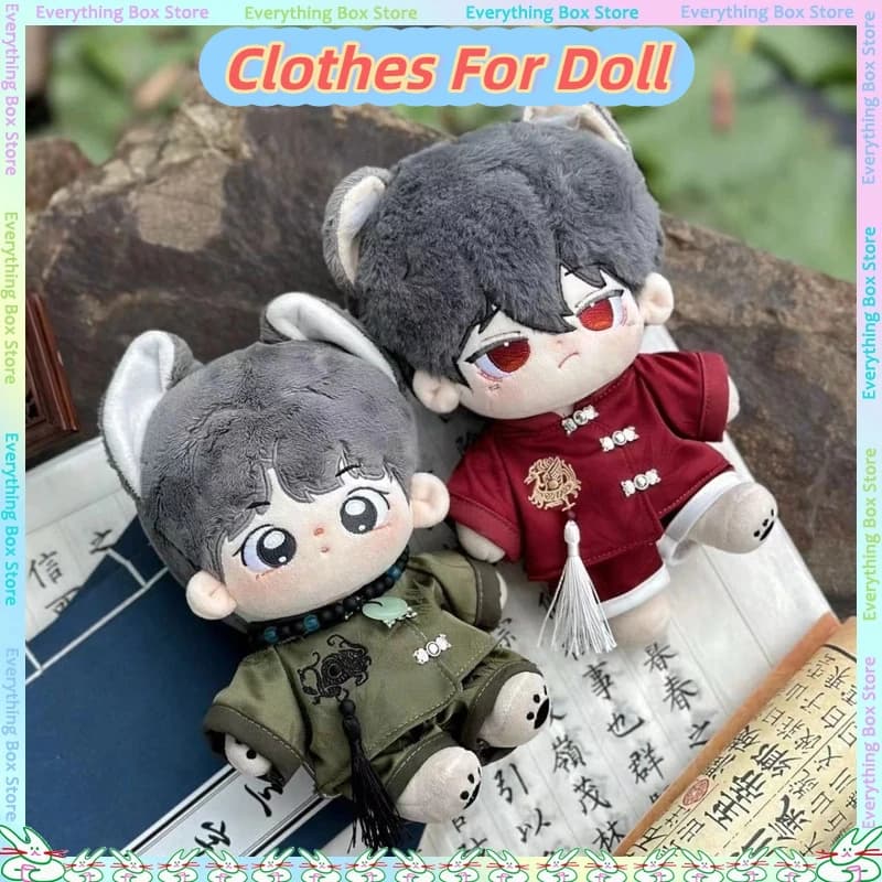 Puppenkleidung im chinesischen Stil sind für 20 cm große Puppenkleidung, Baumwollpuppenkleidung, Puppenkleidung, Dekoration, Ankleidezubehör