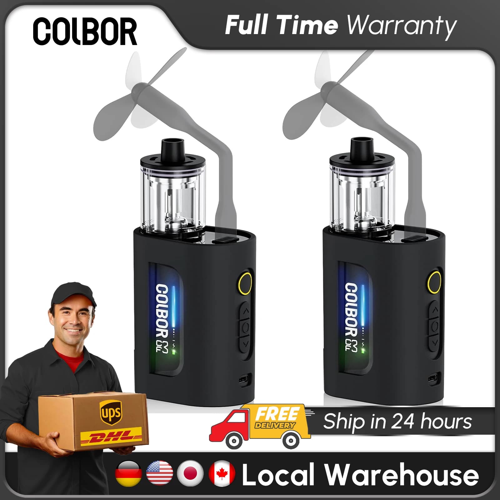 COLBOR CF3 Mini-Nebelmaschine mit Fernbedienung Tragbare Rauchmaschine mit 60 °   Kippschutzvorrichtung für Fotografie mit Trockeneis