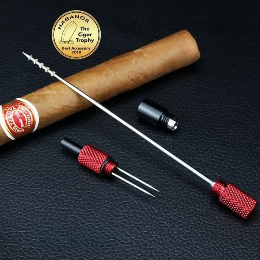 Tragbare Edelstahl Kuba Zigarre Punch Cutter Sharp Zigarre Ziehen Enhancer Werkzeug Dredge Gebohrt Zigarre Nadeln Rauchen Zubehör