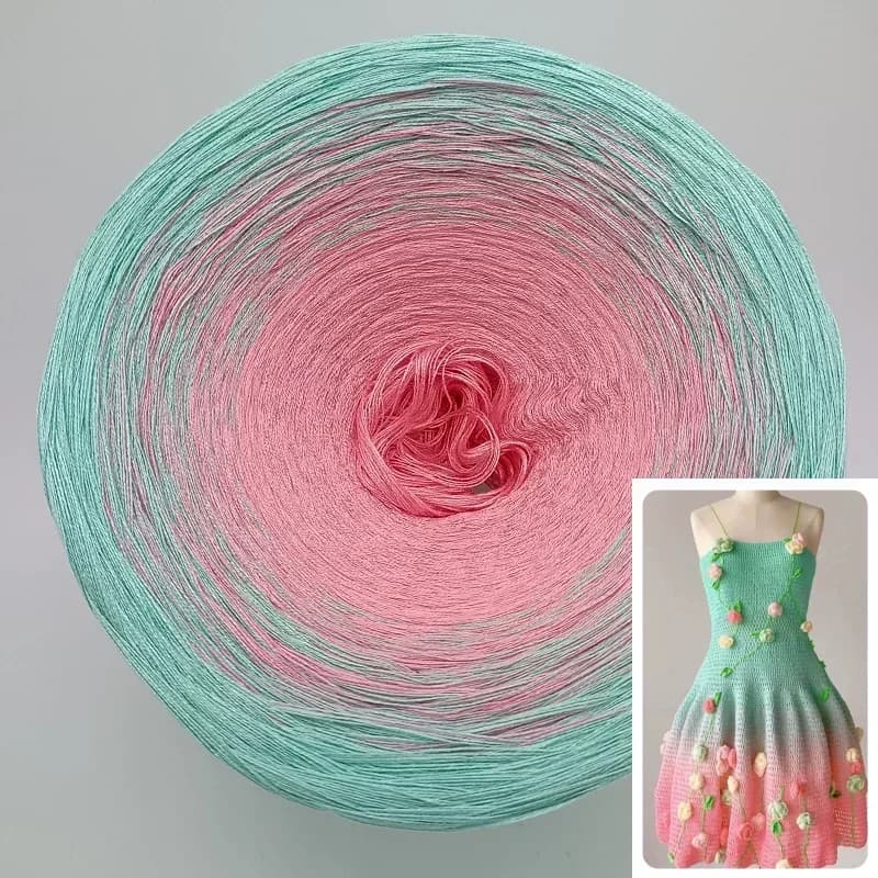 NEUE 300g Baumwolle Spitze Gemischte Strang Hand Wunde Kuchen Faden Farbverlauf Abschnitt Gefärbt Milch Baumwolle Schal Schal Pullover faden