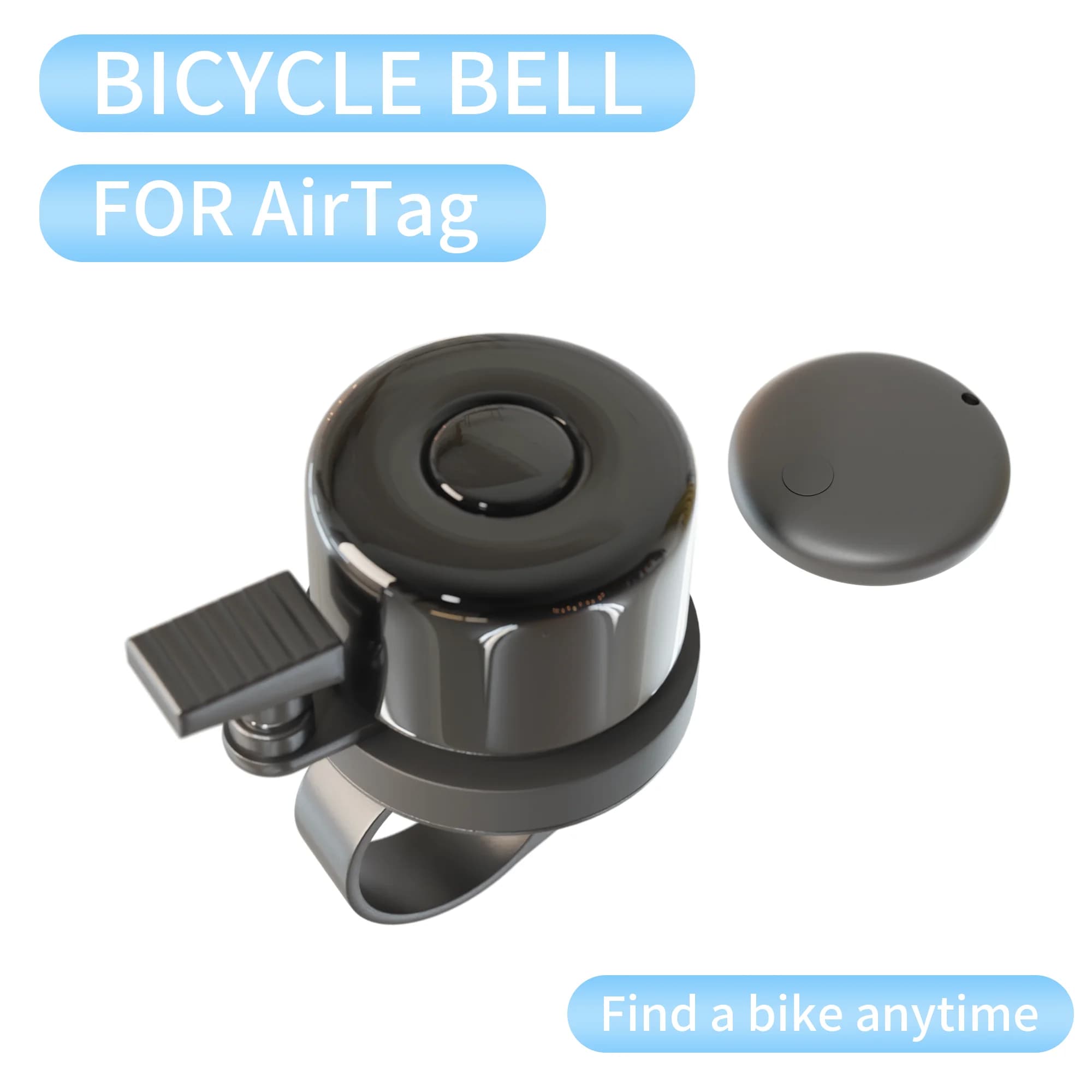 GPS-Fahrrad-Tracking-Glocke für IOS – ANDROID Diebstahl-Tracking-Schutz, Auto-GPS-Instrument, Mini-Locator, Haustierposition, Anti-Verlust