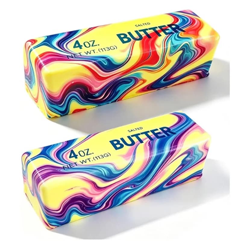 Bunte, langsam aufsteigende Butter-Squishies: Sensorisches Stressabbau-Spielzeug-Set – Weiche & dehnbare Quetschfiguren für Partygeschenke