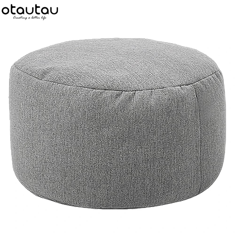 Otautau 30x20cm kleine runde Baumwoll Leinen Sitzsack Hocker Ottomane mit Füllung Sitzsack Fuß schemel Tatami Hocker Futon Puff Jd001