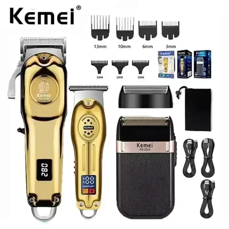 Haarschneidemaschine Kemei KM-2628 KM-678 KM-2024 Professioneller elektrischer Bartschneider Wiederaufladbarer Herrenrasierer Haarschneider Kit Herren