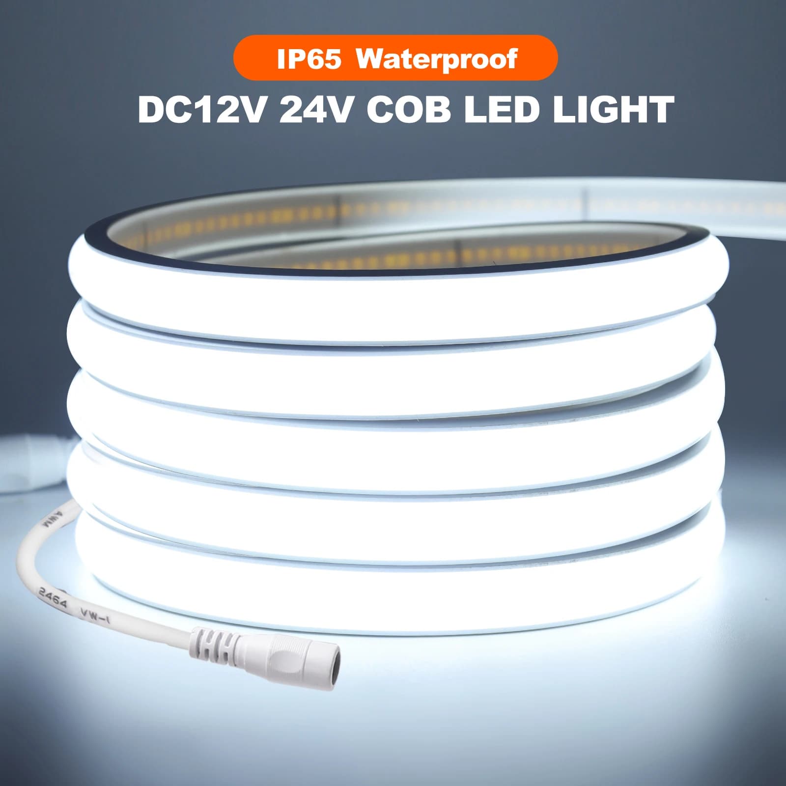 12V 24V 320Leds/M COB Neon Streifen Wasserdicht 3000K 4000K 6000K Home Decor Hohe helle Flexible Band Seil LED Licht 0,5M-20M