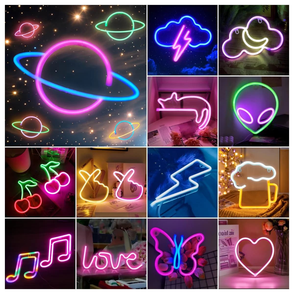 LED-Neonschild mit USB/Batterie für Bar, Schlafzimmer, Spielzimmer, Hochzeit, Party, Wanddekoration, Weihnachtsgeschenk, anpassbare Beleuchtung