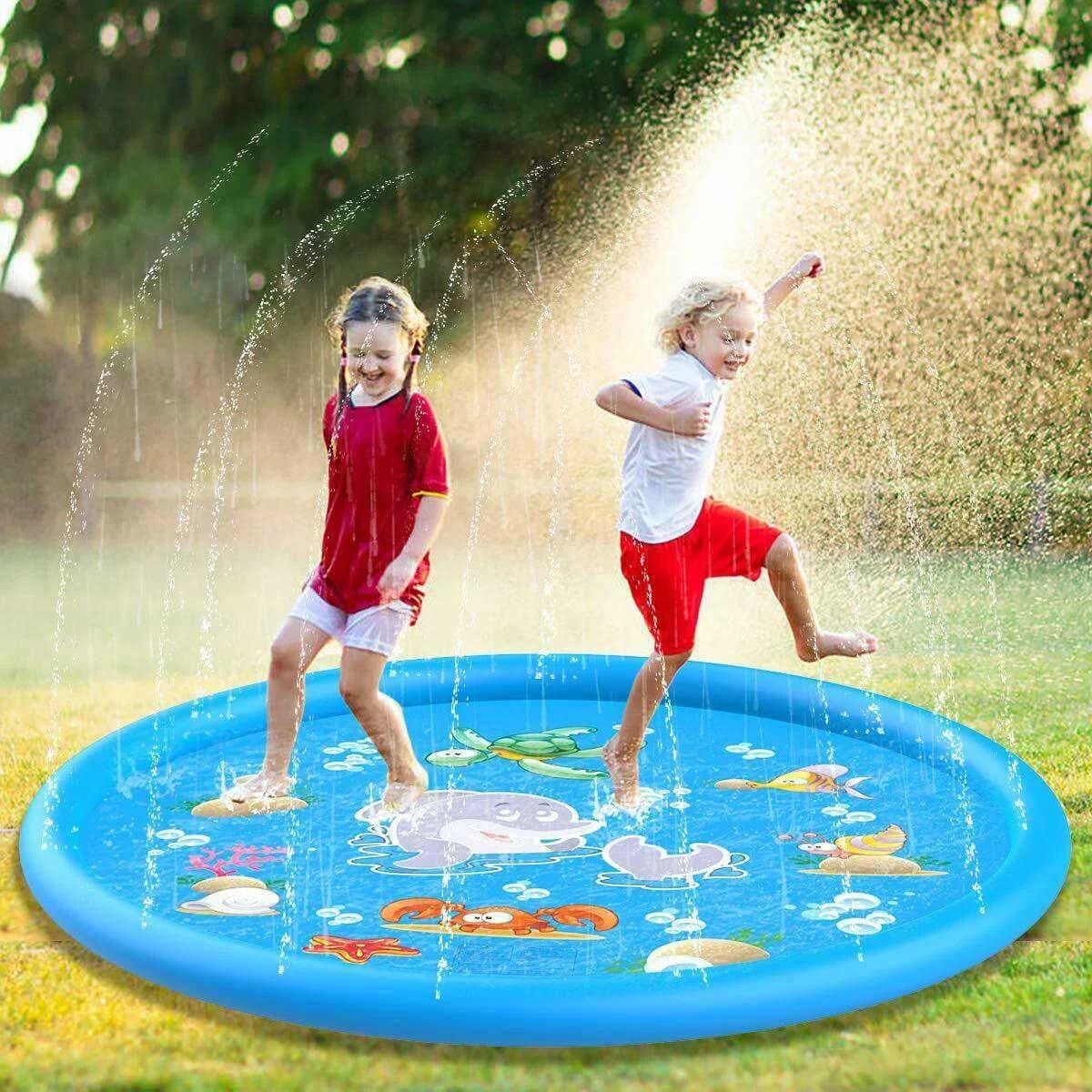100/170 cm Kinder Outdoor Lustige Spielzeug Kinder Aufblasbare Runde Wasser Splash Spielen Pools Spielen Sprinkler Matte Hof wasser Spray Pad