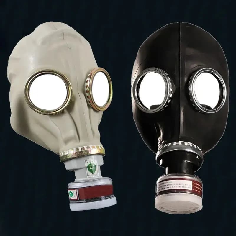 64-Typ Mehrzweck-Vollmaske mit schwarzem Gas, Atemschutzmaske, Sicherheit, chemische Präventionsmaske, Malerei, Spray, Pestizid, Naturkautschuk-Maske