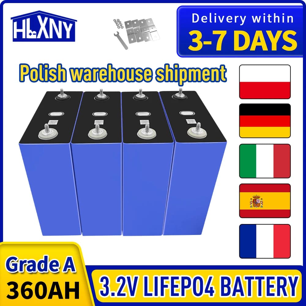 Neuer Typ 10000-Zyklus 3,2V LFP-Zellenakku, 360Ah – DIY-kompatibel für 12V/24V/48V-Systeme, geeignet für Wohnmobile, Elektrofahrzeuge, LKWs
