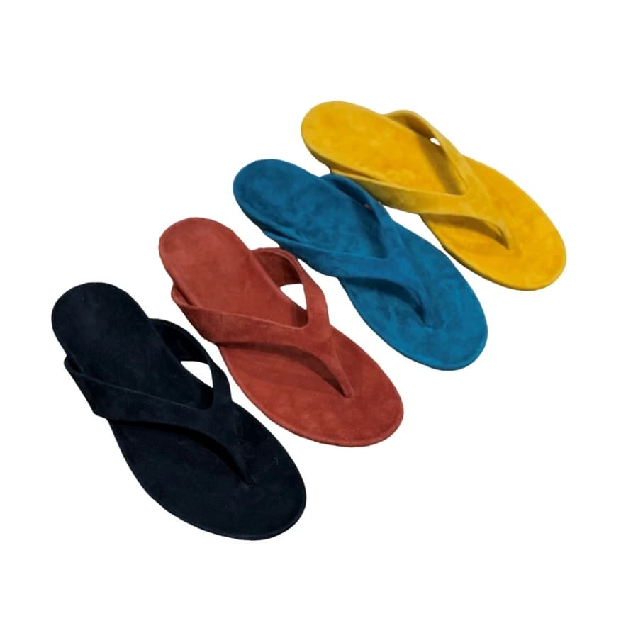 100 % hochwertige Schaf-Wildleder-Flip-Flops, bequeme Strandpantoffeln, Schuhe mit breiter Passform für breite Füße, Schuhe mit breiter Breite
