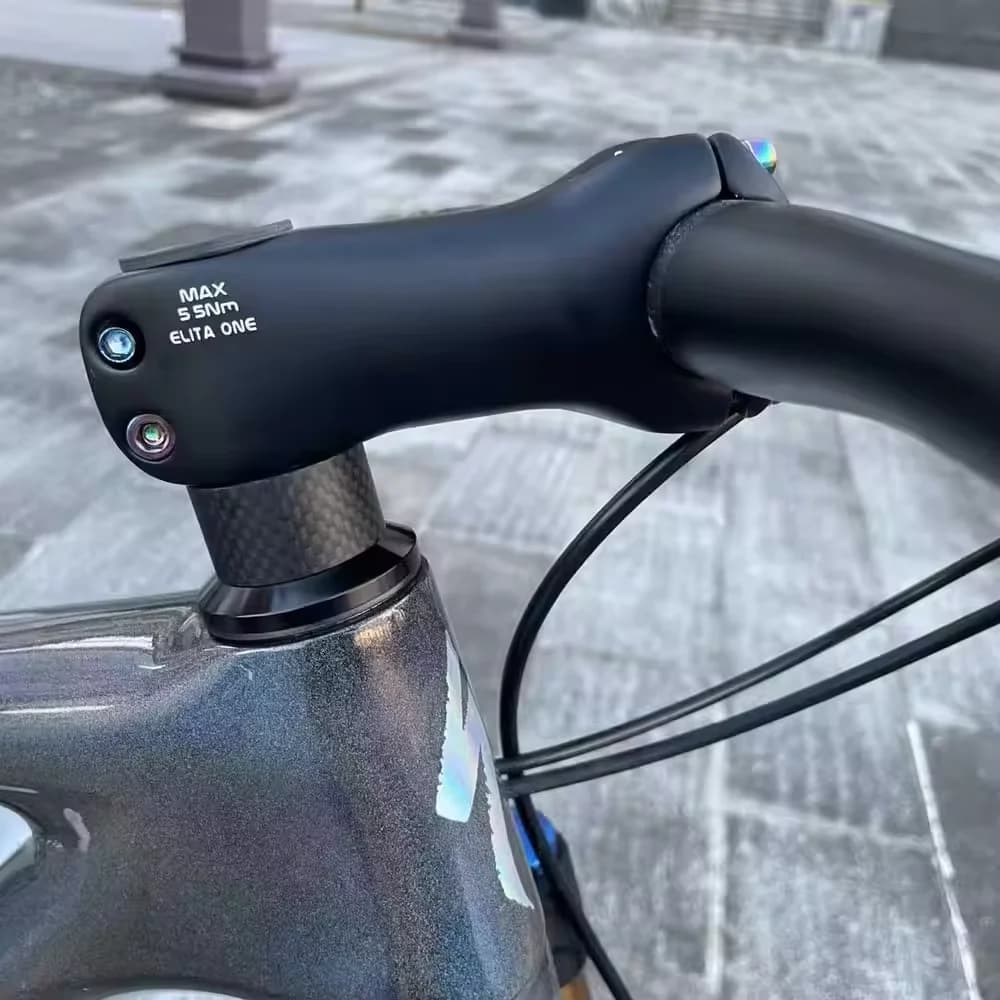 elitaone Fahrradvorbau aus Carbon, ultraleicht, 120 g, MTB/Rennrad, -6-Grad-Vorbau, 60–120 mm