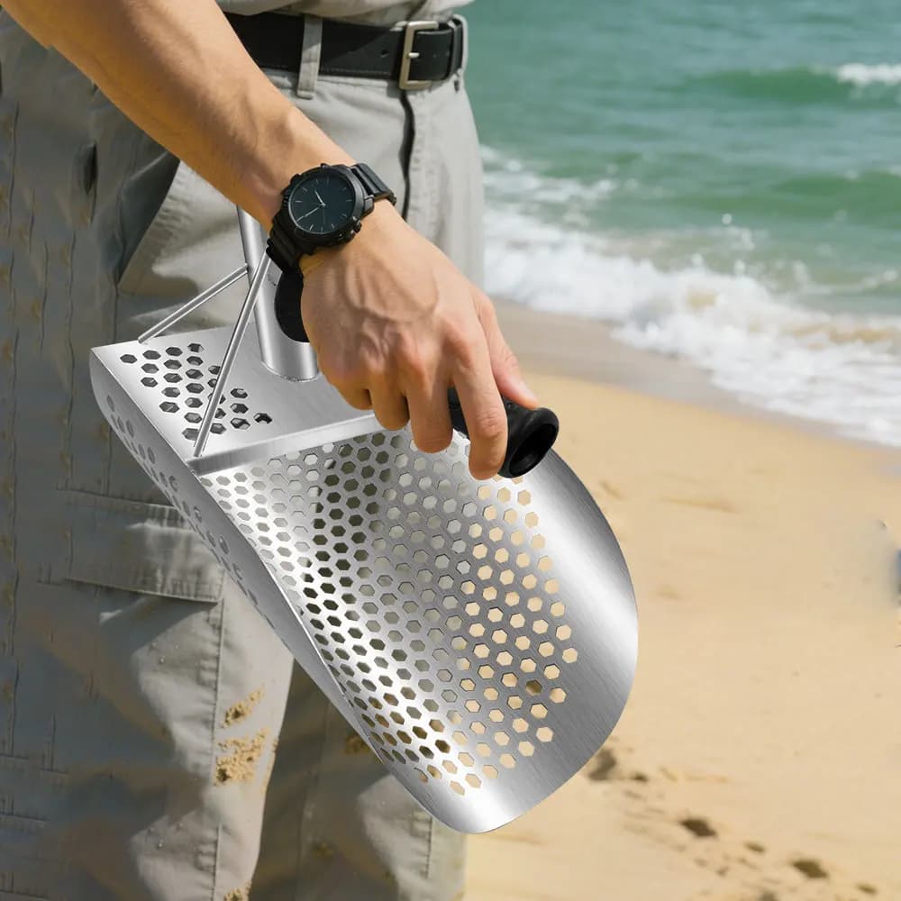 Strand Sand Scoop Schaufel Metall Detektor Sand Scoops Schatz Erkennung Metall Detektor Jagd Edelstahl Werkzeug Hex