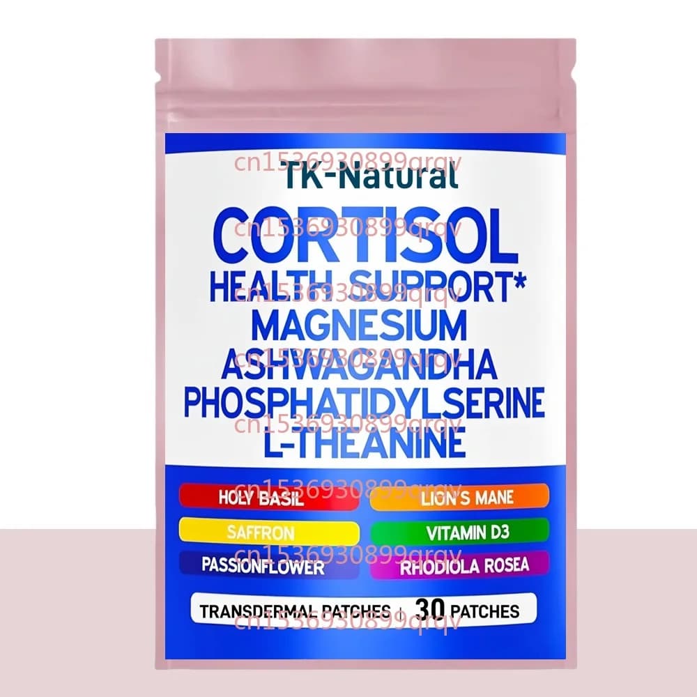 30-Pflaster Cortisol Transdermal-Pflaster für Damen und Herren mit Magnesium, L Theanine Cortisol Balance & Calm Mood Support