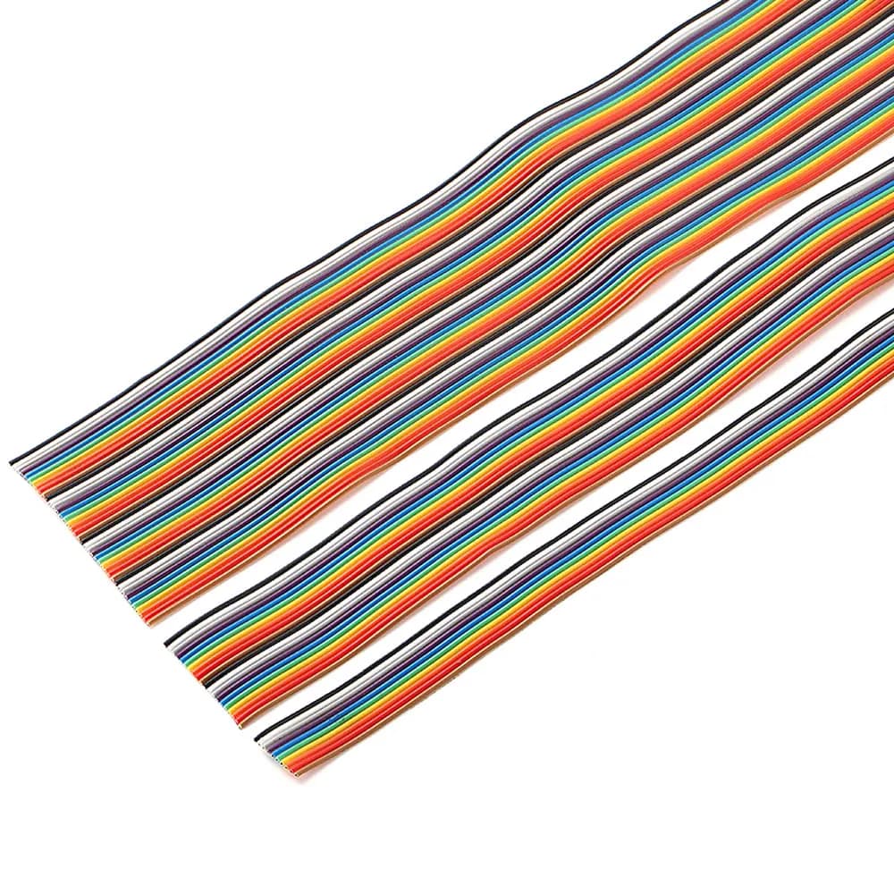 1/3/5Meter 6/8/10/16/18/20/26/34/40P 1,27mm Pitch Farbe Flachbandkabel Regenbogen DuPont Draht für IDC 2,54mm FC Stecker