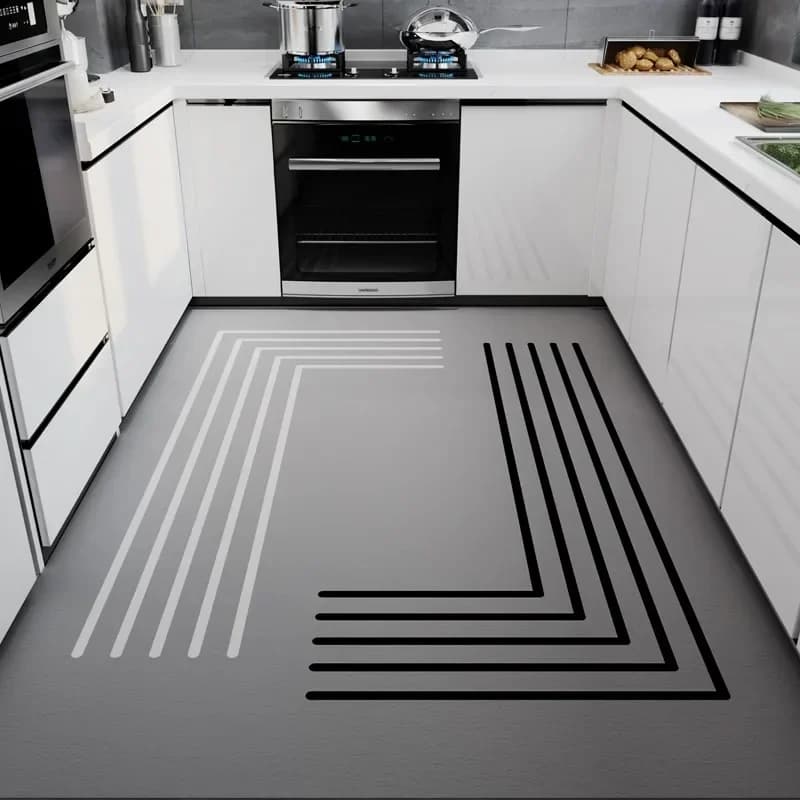 Küchen boden matte modernes haus abwisch bar wasch bar wasserdicht öl beständig schmutz abweisend pvc weicher teppich balkon teppich ковер