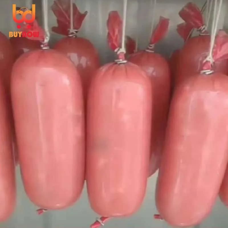 Großhandel mit roten Kunststoff-Wursthüllen in Lebensmittelqualität für Salami-Muschel für Wurst, handgefertigt, DIY-Hersteller, Hot Dog,