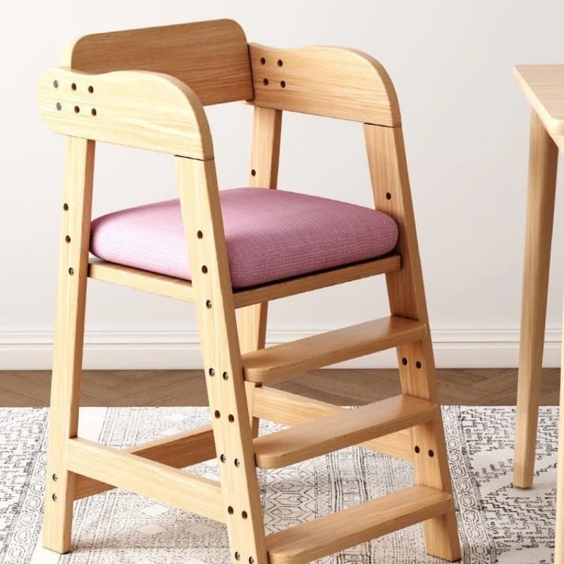 Verstellbarer Hochstuhl aus Holz für Babys, umwandelbarer Futtersitz mit mehrstufigen Höhenverstellungen, praktisch und schön