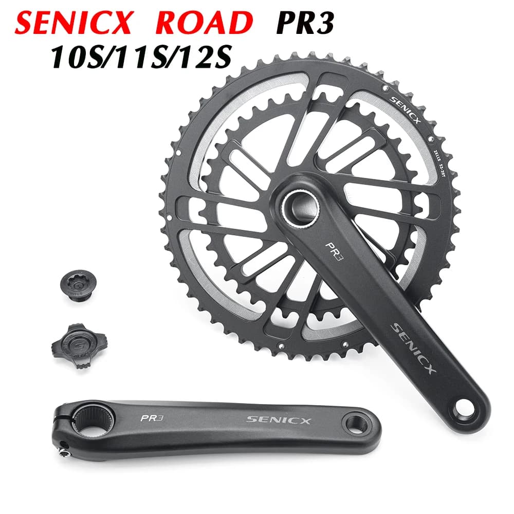 SENICX Rennrad 2x10/11/12 Geschwindigkeit Kurbel Kettenblatt RAD 50-34T 53-39T 36-52T 30-46T Doppel Kettenblatt Rennrad Kurbelgarnitur