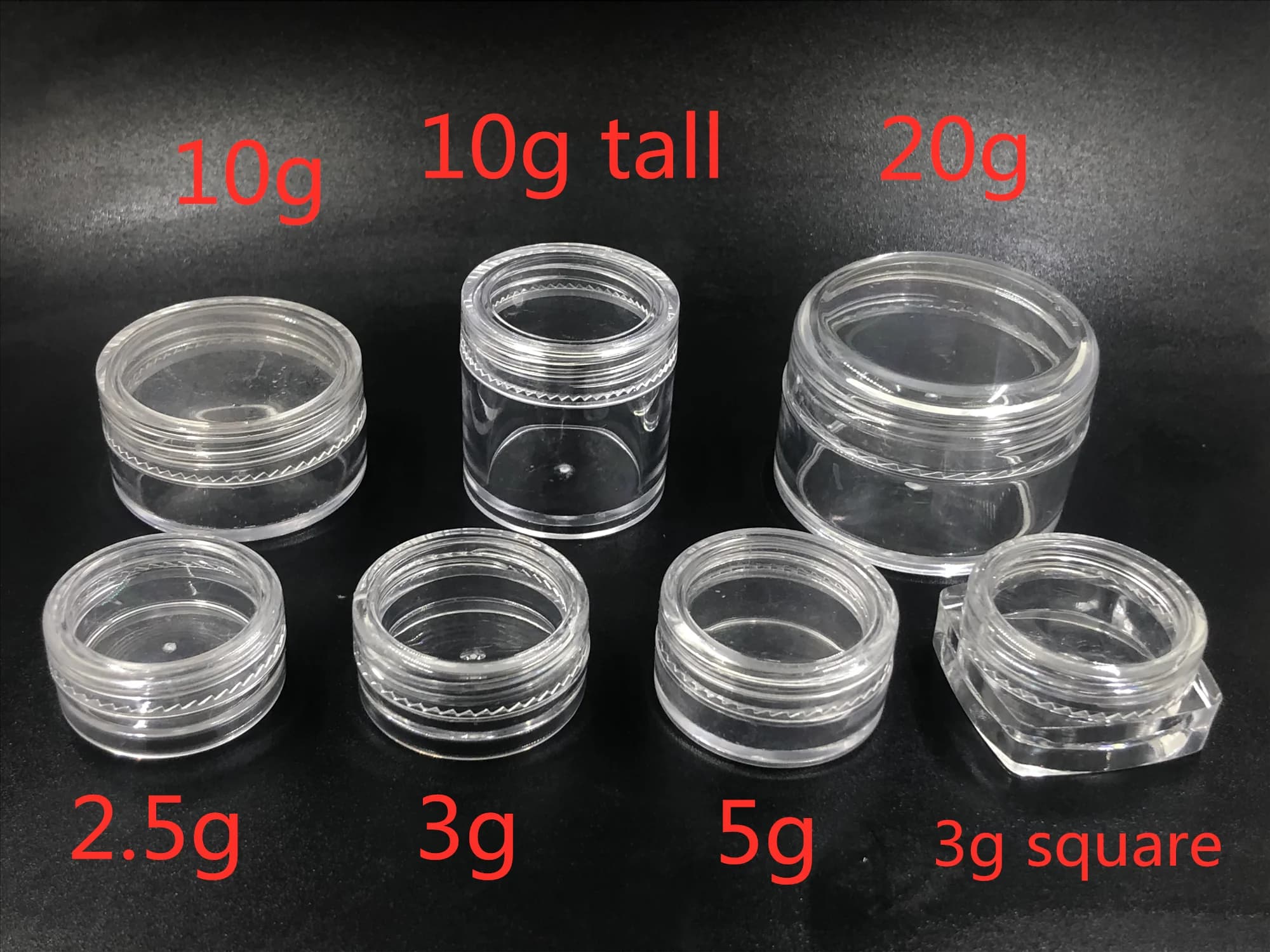 100 Stück 5/10/3/15/20g/ml Runde Kleine Kunststoff-PS-Siebbehälter für Make-up, Kosmetikproben, Nagelkunst, Glitzer, Staub und Puder