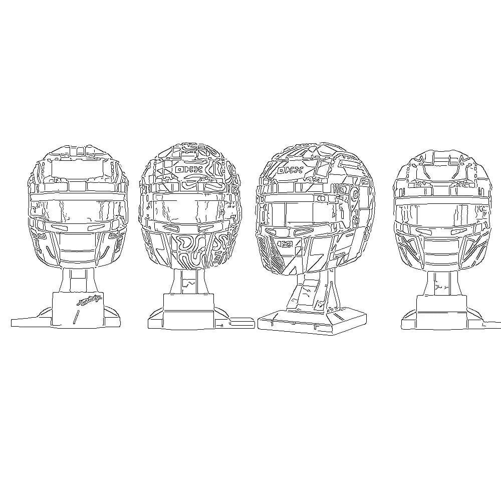 Auf Lager: 4 verschiedene Hamilton Racing Helm Bausätze in Gelb und Rot, DIY-Montagemodell, Sammlerstück für Erwachsene