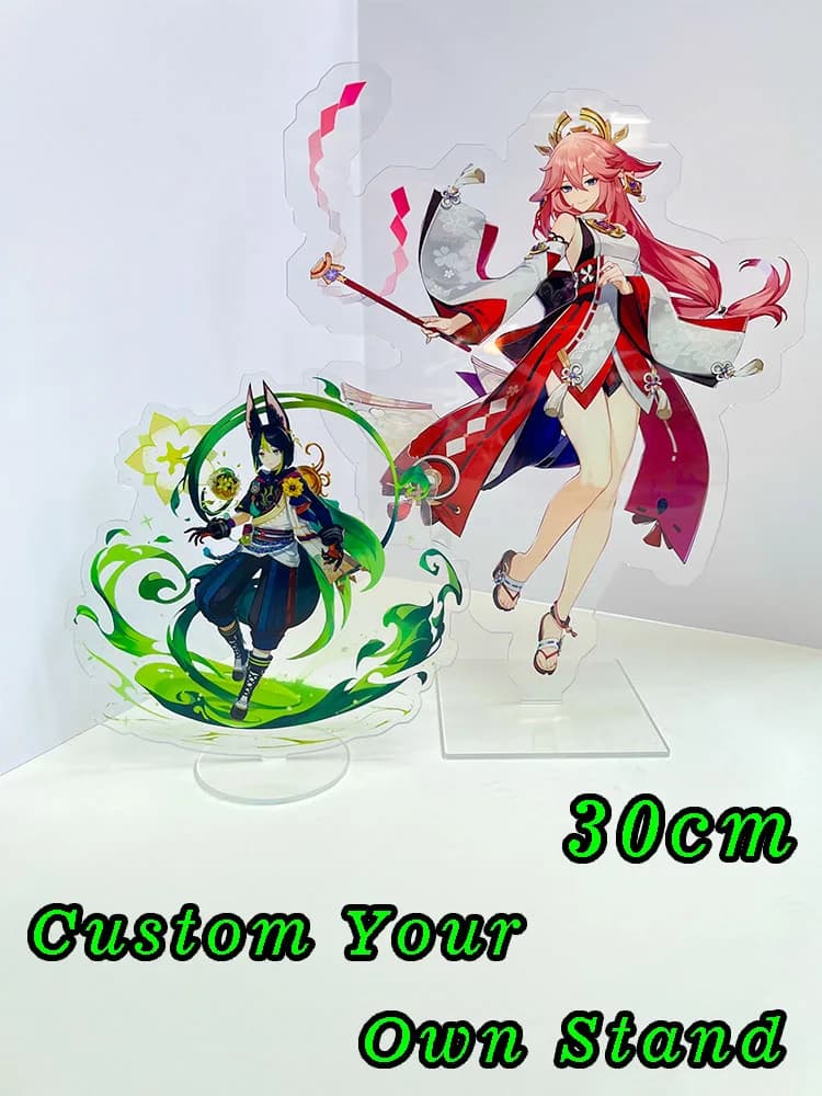Personalisiertes Geschenk Anime Charakter Cartoon Acryl Ständer Benutzerdefinierter transparenter Druck Souvenir Geburtstagsgeschenk Haustier Katze