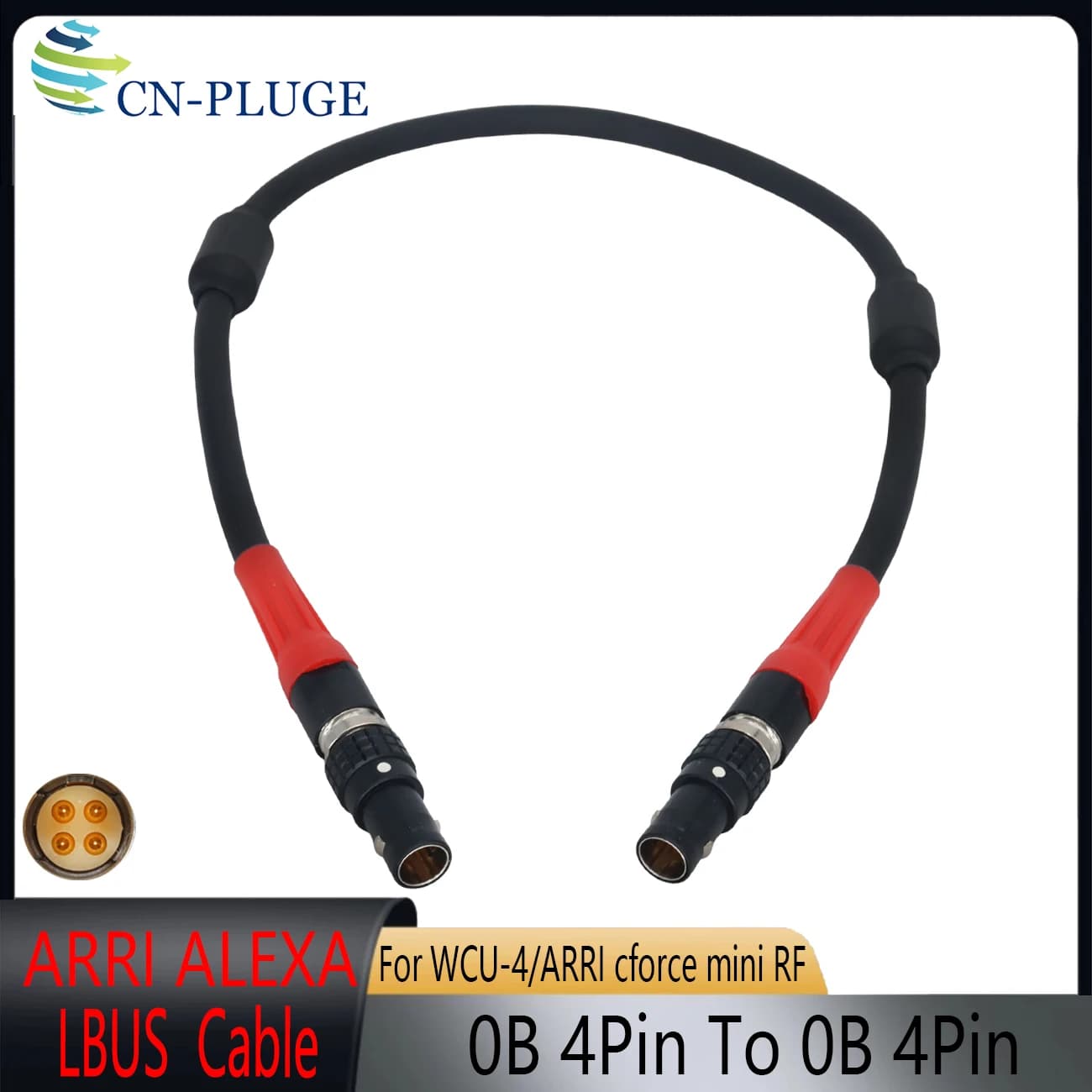 ARRI LBUS 0B 4-Pin auf 4-Pin Schwarzes Kabel für WCU-4 Follow Focus Motor ARRI LBUS FIZ MDR Drahtloses Fokus-Kabel LBUS-Kabel
