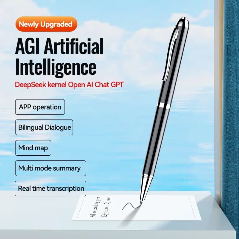 2026 Q90a Tragbarer KI-Aufnahmestift mit ChatGPT, intelligenter Transkription und Übersetzung, Mikro-Diktiergerät, App-Steuerung des Rekorders
