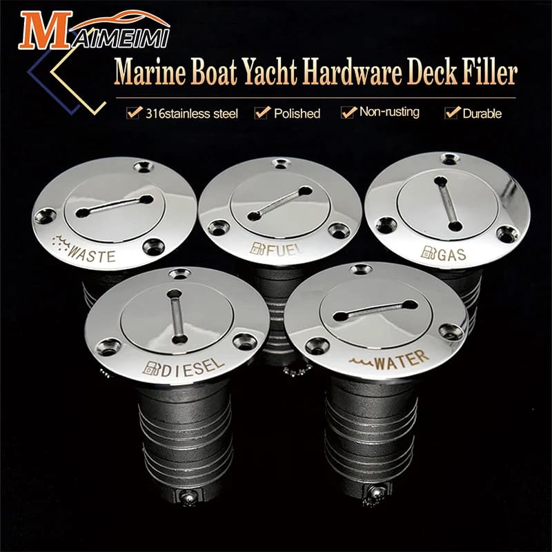 1,5" 2 Zoll 316 Edelstahl Marine Boot Hardware 38mm 50mm Kraftstoff Deck Füllstoff Kraftstoff Wasser Abfall Diesel Gas Schlüsselkappe Kraftstoff