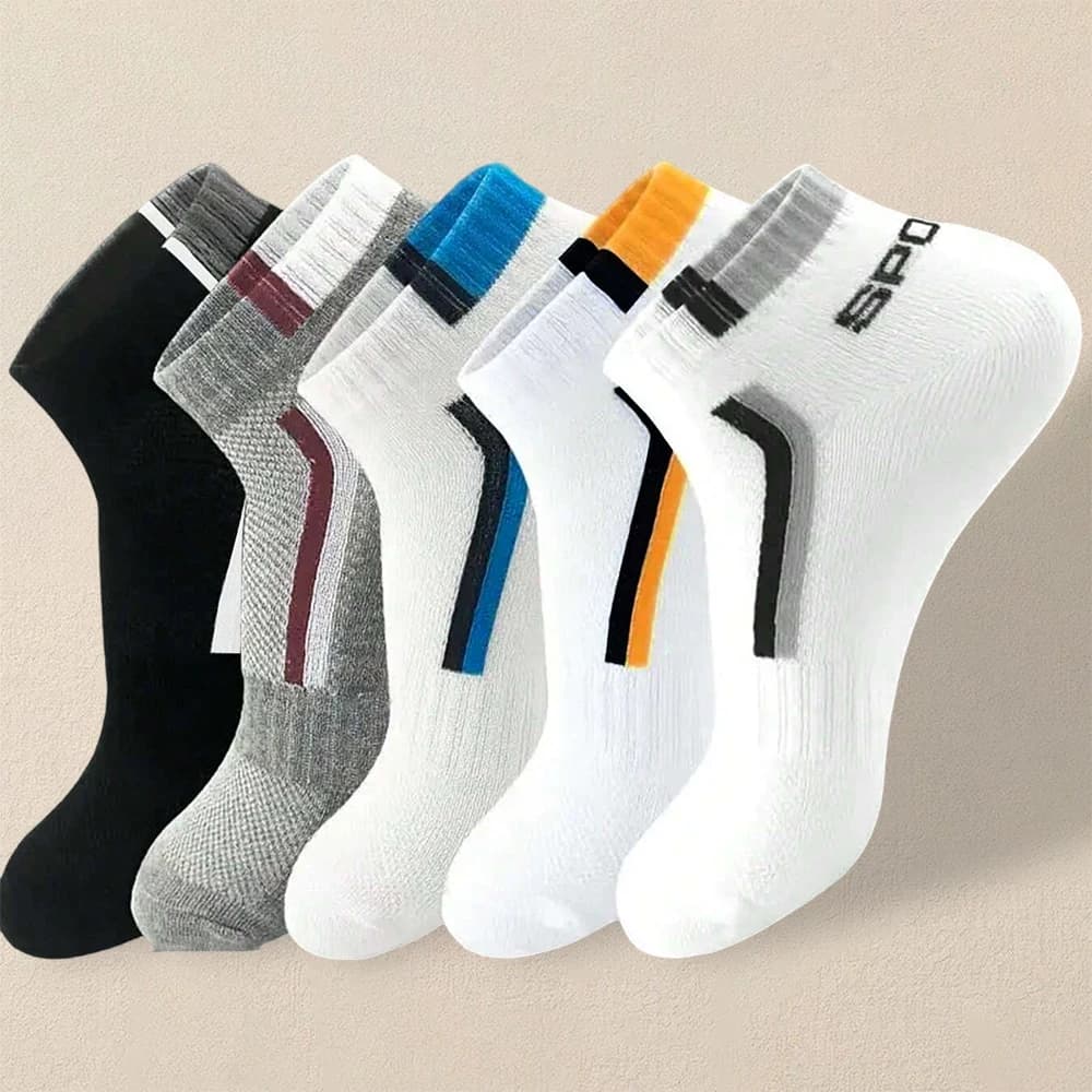 5 Paar Herren Sommers ocken trend ige modische einfache vielseitige Herren Söckchen bequeme leichte atmungsaktive Casual Socken