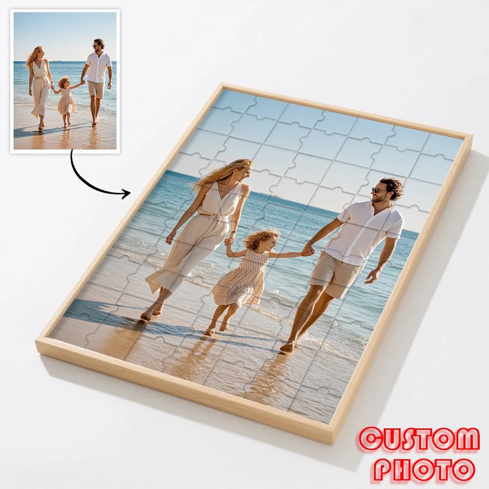 Personalisierte Holzpuzzles, Holzrahmen in Verschiedenen Farben und Größen, Maßgefertigte Abschlussfoto-Puzzles als Kreative Geschenke