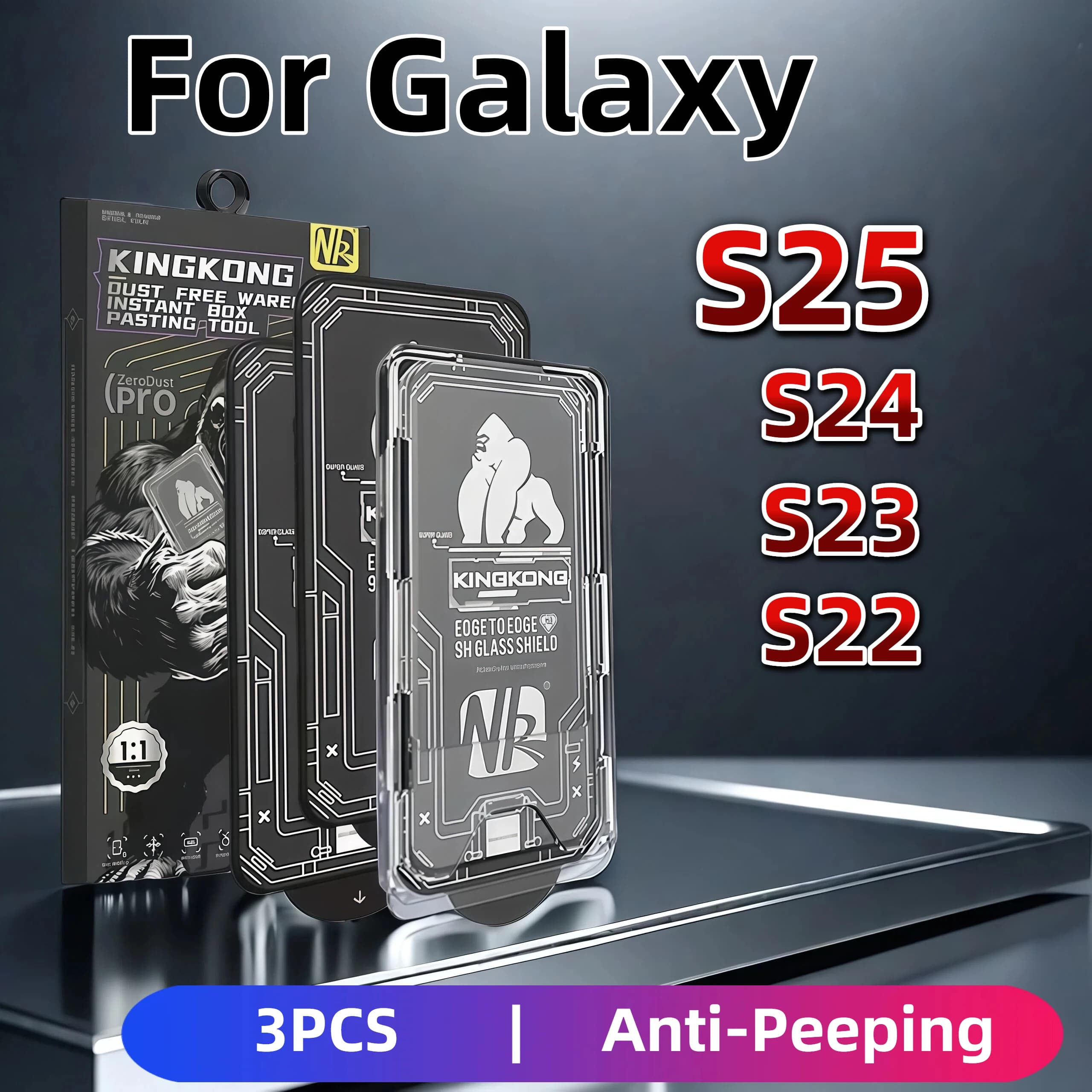 3Pcs Anti-Peeping Gehärtetes Glas Screen Protector Für Galaxy S25Ultra S25Edge S24Plus S23 S22 9H Härte Kein staub Accessori
