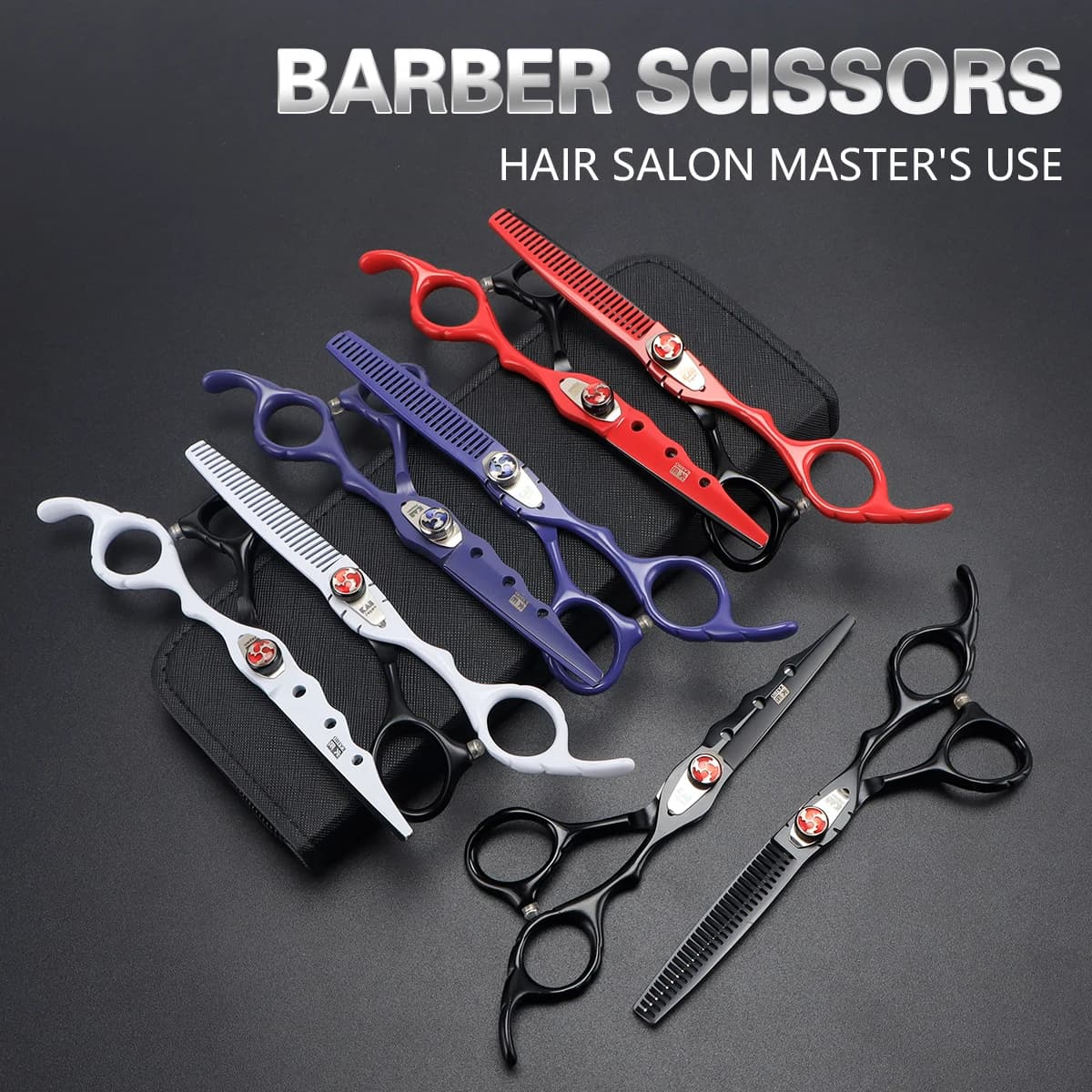 Professionelle 6-Zoll-Friseurscheren aus Edelstahl, Haarschneide- und Ausdünnungsscheren für den Friseursalon.