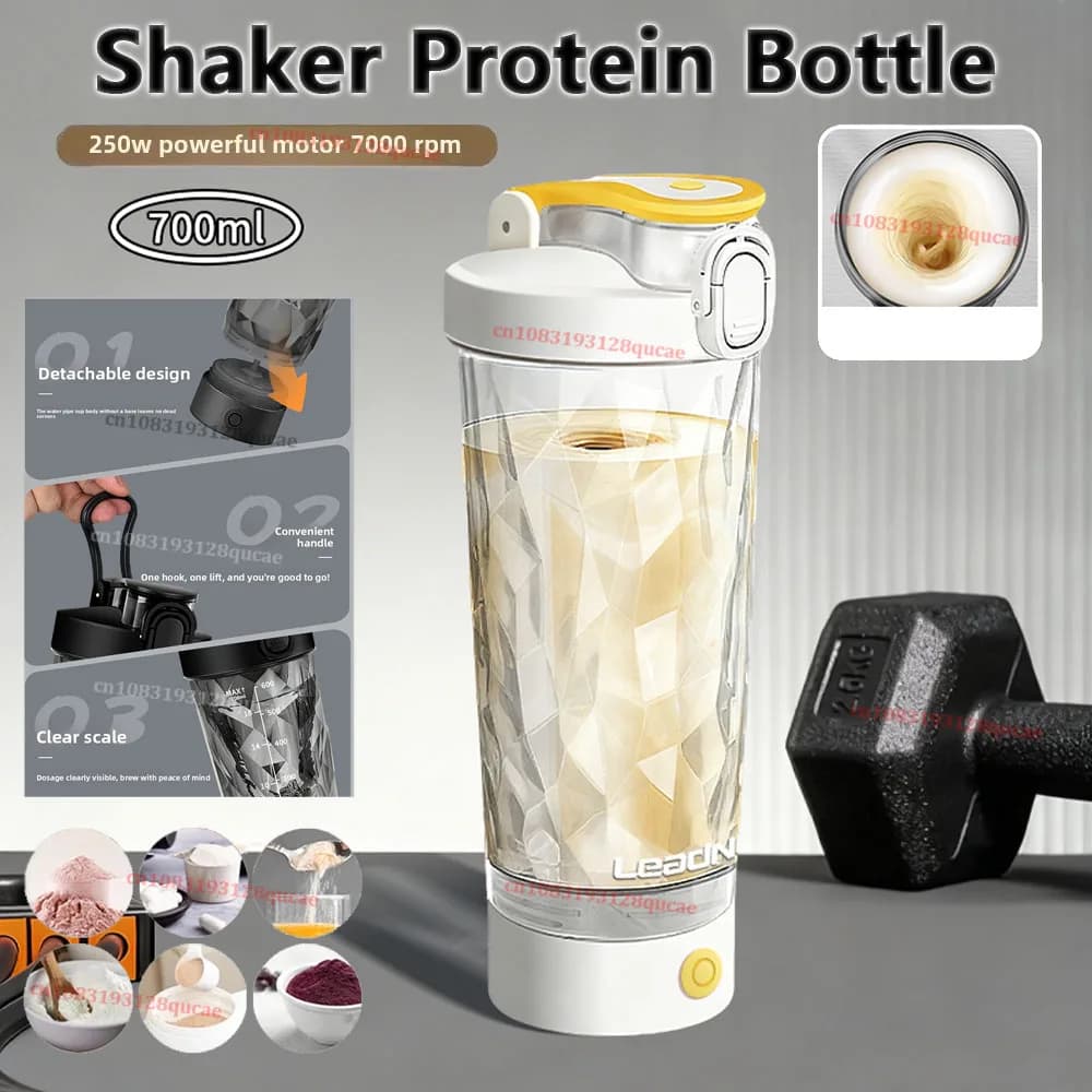 700ML Elektrischer Mixer-Becher Tragbarer Mixer-Becher Milchpulver Proteinpulver Mixer Automatischer Shaker-Becher für Reisen Outdoor Sport